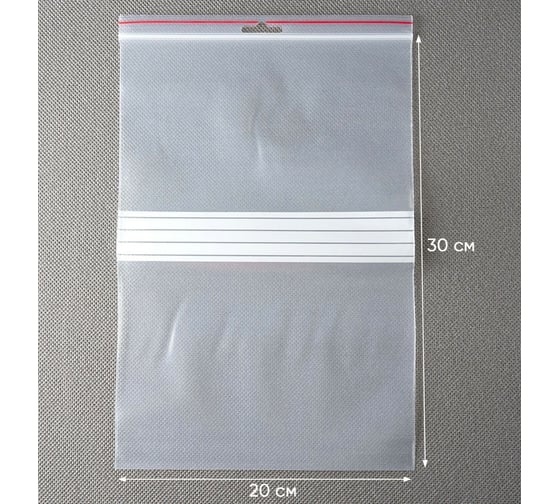 Пакет PACK INNOVATION с замком Зип лок 20x30 см 100 мкм полоса подвес 50 шт IP0E0PN2030100-50