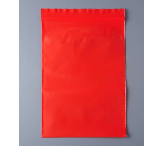 Пакет PACK INNOVATION с замком Зип лок 15x20 см 100 мкм красный металлик 500 шт IP0CBL1520100-500 1