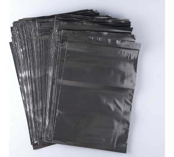 Пакет PACK INNOVATION с замком Зип лок 18x25 см 60 мкм черный металлик 200 шт IP0CBL182560-200