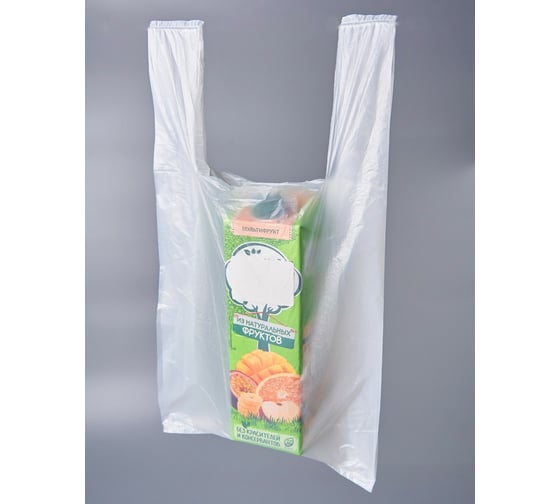 Пакет-майка PACK INNOVATION 24+12x44 см 12 мкм белая для ПВЗ, магазина 200 шт IPPMW241244-2