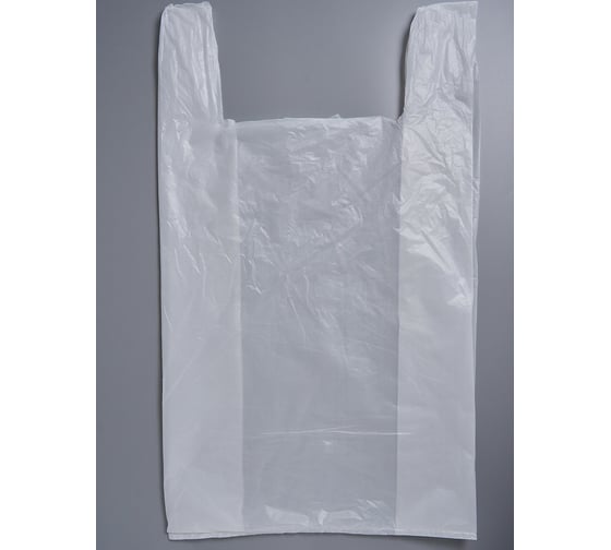 Пакет-майка PACK INNOVATION 42+20x65 см 18 мкм белая для ПВЗ, магазина 200 шт IPPMV03060.23-2 1