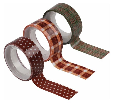 Декоративные клейкие ленты ОСТРОВ СОКРОВИЩ 15 мм х 5 м, комплект 3 шт, ассорти №1, блистер 227271