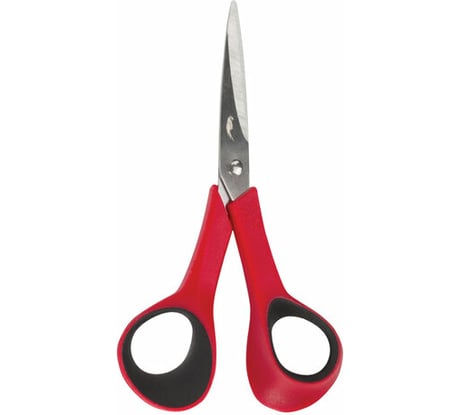 Ножницы для хобби и рукоделия ОСТРОВ СОКРОВИЩ 140 мм, 3-х сторонняя заточка, красно-черные 237105