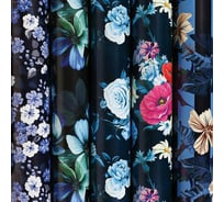 Мелованная упаковочная бумага ЗОЛОТАЯ СКАЗКА Night Flowers 70х100 см, 5 дизайнов, 70 г/м2 591588