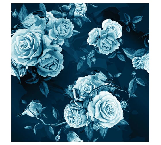 Мелованная упаковочная бумага ЗОЛОТАЯ СКАЗКА Night Flowers 70х100 см, 5 дизайнов, 70 г/м2 591588
