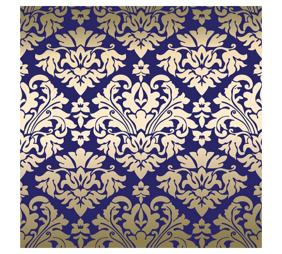 Мелованная упаковочная бумага Золотая сказка Damask Luxury 70х100 см, 5 дизайнов, 70 г/м2 591590