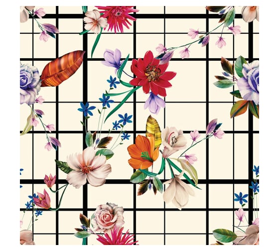 Мелованная упаковочная бумага ЗОЛОТАЯ СКАЗКА Vintage Flowers 70х100 см, 5 дизайнов, 70 г/м2 591587