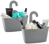 Корзинки для душа Tatkraft Posh Grey, 2 шт в наборе, 28x31x12 см 11298