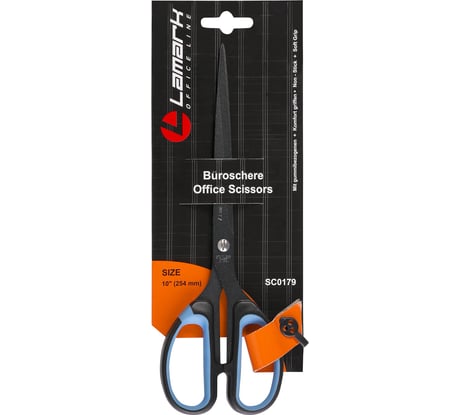 Ножницы LAMARK 25,4 см с покрытием non-stick лезвий, пластиковые ручки с мягкими вставками, SC0179