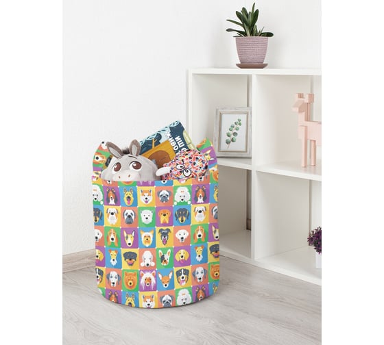 Корзина для игрушек JoyArty "Милый собачий отряд" 35x35 см  toba_378578_S 1