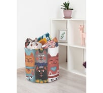 Корзина для игрушек JoyArty "Колоритные котики" 35x35 см  toba_378654_S