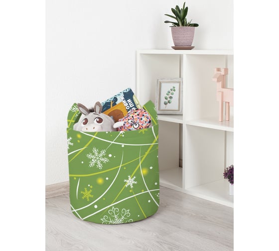 Корзина для игрушек JoyArty "Приятные снежинки" 35x35 см  toba_373160_S 1
