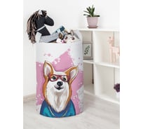 Корзина для игрушек JoyArty "Стильный корги" 40x60 см  toba_385294_L