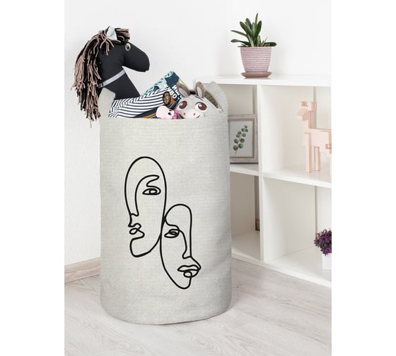 Корзина для игрушек JoyArty "Два лица одной линией" 40x60 см  toba_385283_L 1