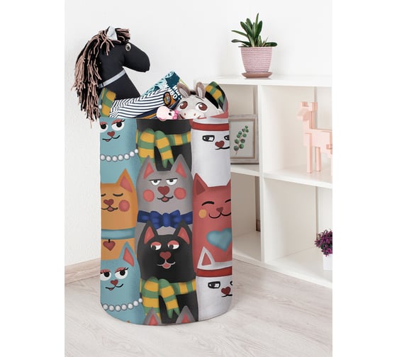 Корзина для игрушек JoyArty "Колоритные котики" 40x60 см  toba_378654_L 1