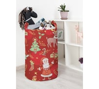 Корзина для игрушек JoyArty "Дедушка Мороз с друзьями" 40x60 см  toba_378415_L