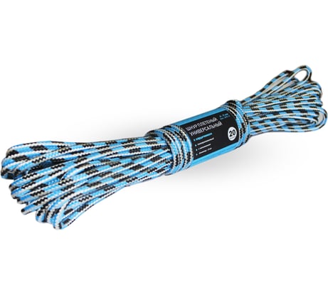 Шнур веревка ТПК Сигма плетенный универсальный с сердечником, диаметр 8 мм. Моток 20 м ШП12