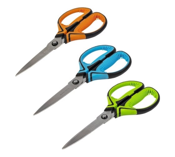 Ножницы BRAUBERG ULTRA COLOR 190 мм, ассорти, резиновые ребристые вставки 237456