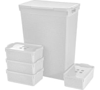 Набор Violet Лофт 5.2: 50 л, 3.8 л - 4 шт, белый N-Loft/50-105-06