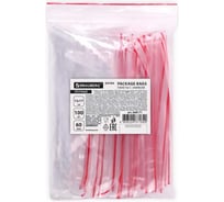 Пакеты BRAUBERG EXTRA ZIP LOCK зиплок, прочные, комплект 100 шт, 12x17 cм, ПВД, 60 мкм 608171 22835013