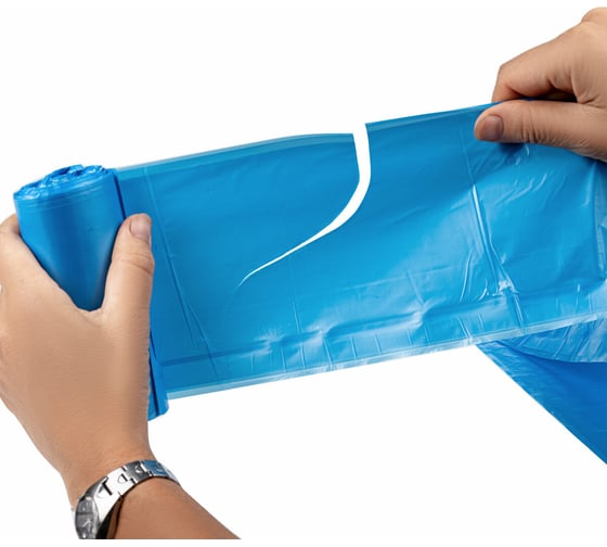 Мешки для мусора с ушками ULTRA 35 л, синие, 30 шт, прочные, ПНД, 11 мкм, 50x65 см LAIMA 607684