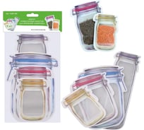 Набор герметичных пакетов для хранения МУЛЬТИДОМ Баночка 4 шт VL80-396