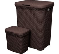 Набор корзин для хранения Violet Ротанг 2х 60 л, 10 л, коричневый N-Rotang/2-004-01