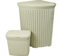 Набор корзин для хранения Violet Ротанг 2х 60 л, 10 л, слоновая кость N-Rotang/2-008-26