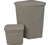 Набор корзин для хранения Violet Ротанг 2х 60 л, 10 л, латте N-Rotang/2-008-20