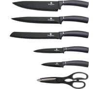 Набор ножей BerlingerHaus Carbon Pro Metallic Line на подставке, 7 предметов 2600-BH