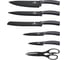 Набор ножей BerlingerHaus Carbon Pro Metallic Line на подставке, 7 предметов 2600-BH 1
