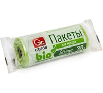 Пакеты для мусора 30 л, 20 шт в рулоне GRIFON 100-031