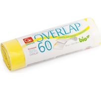 Пакеты для мусора с завязками OVER LAP 60 л, 10 шт в рулоне GRIFON 101-098/1