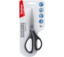 Ножницы Berlingo Easycut 350 18 см, серые, эргономичные ручки, мягкие вставки, европодвес DNn_18035_c