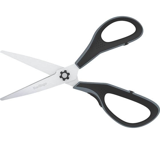 Ножницы Berlingo Easycut 350 18 см, серые, эргономичные ручки, мягкие вставки, европодвес DNn_18035_c