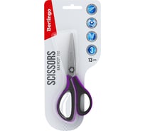 Ножницы Berlingo Easycut 350 13 см, сиреневые, эргономичные ручки, мягкие вставки, европодвес DNn_13035_a