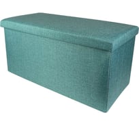 Складной короб ГЕЛЕОС 76x38x38 см, бирюзовый ПУФ-76-ГЛ