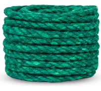 Джутовый канат ЩИТ ДТ тросовой свивки, диаметр 8 мм, зеленый, в отрезках по 15 м ЦН 13748-1