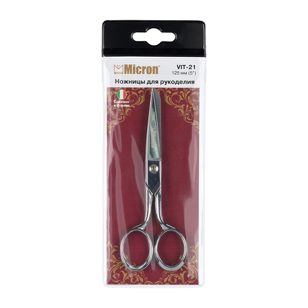 Ножницы Micron VIT-21 для рукоделия, в чехле, 125 мм 578409 - выгодная ...