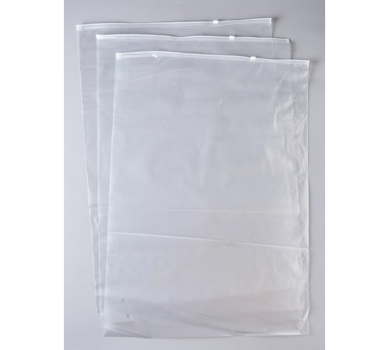 Пакет PACK INNOVATION с бегунком 50x70 см 70 мкм ПВД прозрачный Zip слайдер 10 шт IPSLDR507070-10