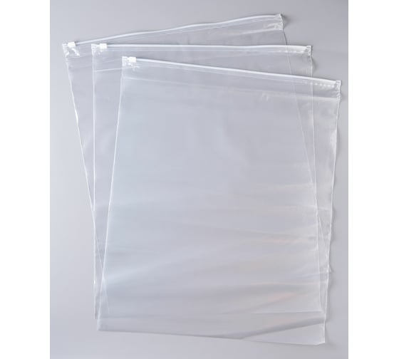 Пакет PACK INNOVATION с бегунком 50x60 см 70 мкм ПВД прозрачный Zip слайдер 15 шт IPSLDR506070-15 1