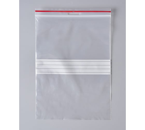 Пакет PACK INNOVATION Zip-Lock 18x25 см 60 мкм с полосой и европодвесом 100 шт IP0E0PNS182560-100