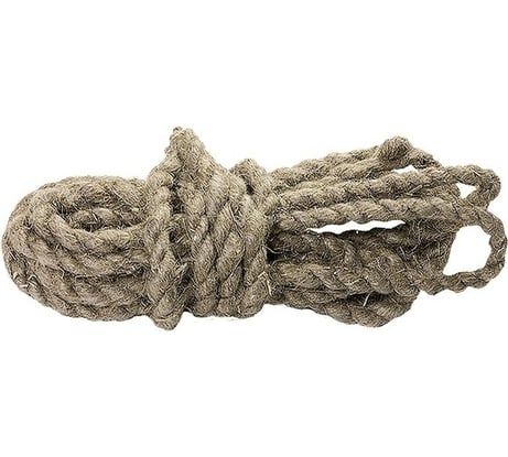 Льнопеньковая веревка СИБРТЕХ D 12 мм, L 10 м, крученая, Рос 94012