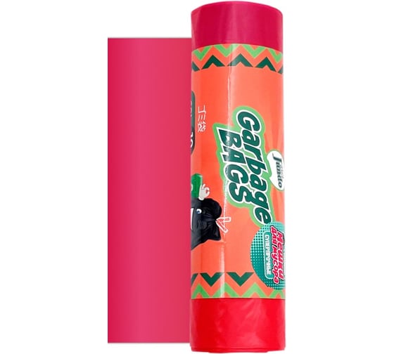 Мешки для мусора с завязками Strong bag Красные, 60 литров, 10 шт Jundo 4903720021408 1