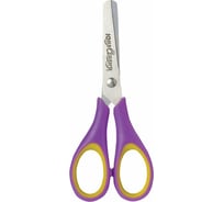 Ножницы для правши ЮНЛАНДИЯ ВОЗДУШНЫЙ ЗМЕЙ, 120 мм, резиновые вставки, фиолетово-желтые 236856