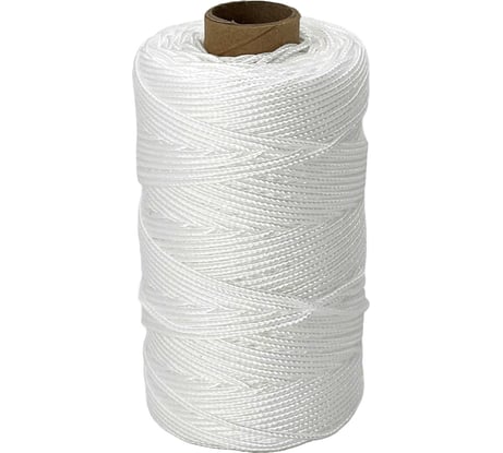 Полипропиленовый плетеный шнур truEnergy 1,5 мм, белый, бобина 100 м 12394
