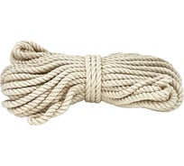 Хлопковая крученая декоративная веревка truEnergy 4 мм, шайба 10м 12420