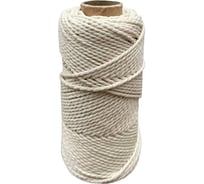 Хлопковая крученая двухпрядная truEnergy нить 2 мм, бобина 50 м 12650