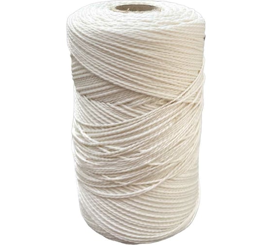 Полиэфирная крученая нить truEnergy 1 мм, белая, бобина 500 м 12850 ...