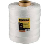 Шнур полипропиленовый "MASTER" с сердечником (белый; d=5 мм; 700 м) на катушке STAYER 50410-05-700